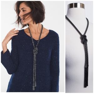 Chico's Black Shay Lumi Shimmer Necklace